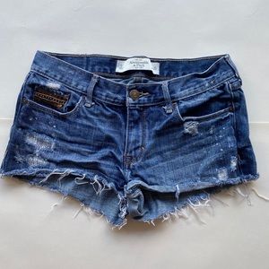 Pocket Embellished Denim Abercrombie Jean Shorts